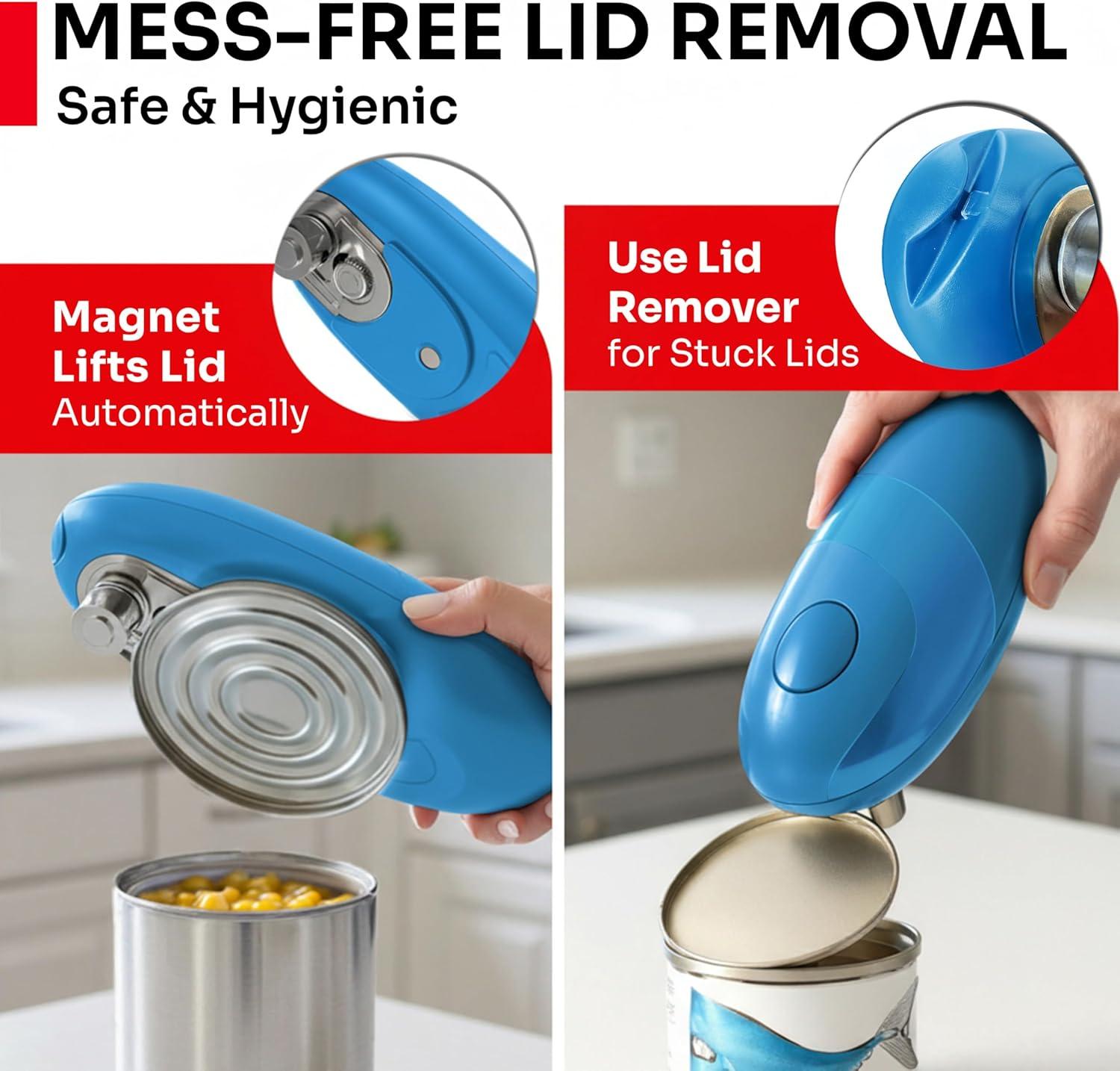 image:imageMUELLER HOME SmoothEdge Auto Electric Can Opener BatteryOperated OneTouch w Magnet Lid Lifter Portable HandsFree Automatic Can Openers for Seniors amp Arthritis SmoothEdge Cut Technology BlackBlue