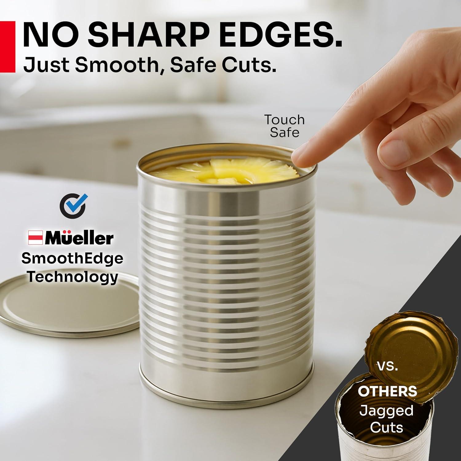 image:imageMUELLER HOME SmoothEdge Auto Electric Can Opener BatteryOperated OneTouch w Magnet Lid Lifter Portable HandsFree Automatic Can Openers for Seniors amp Arthritis SmoothEdge Cut Technology BlackWhite