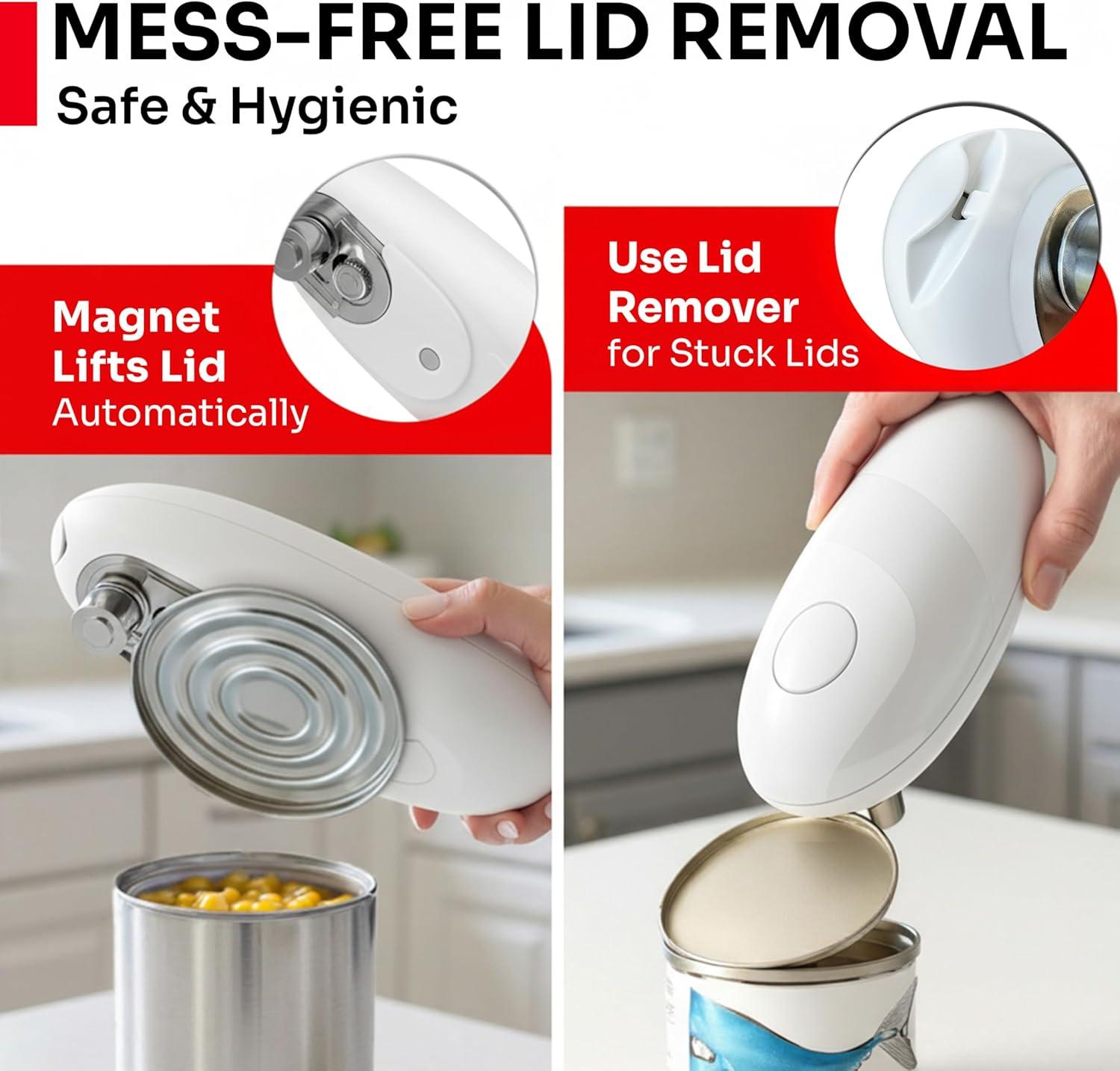 image:imageMUELLER HOME SmoothEdge Auto Electric Can Opener BatteryOperated OneTouch w Magnet Lid Lifter Portable HandsFree Automatic Can Openers for Seniors amp Arthritis SmoothEdge Cut Technology BlackWhite