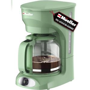 image:imageMUELLER HOME 12Cup Red Coffee Maker  Perfect for Home or Office Borosilicate Carafe AutoOff Reusable Filter AntiDrip KeepWarm Function Clear Water Level Window Red Kitchen AccessoriesGreen
