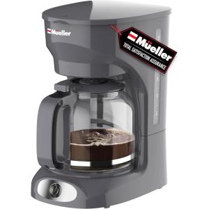 image:imageMUELLER HOME 12Cup Red Coffee Maker  Perfect for Home or Office Borosilicate Carafe AutoOff Reusable Filter AntiDrip KeepWarm Function Clear Water Level Window Red Kitchen AccessoriesGray