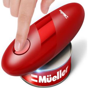 image:imageMUELLER HOME SmoothEdge Auto Electric Can Opener  BatteryOperated OneTouch w Magnet Lid Lifter  Portable HandsFree Automatic Can Openers for Seniors amp Arthritis SmoothEdge Cut Technology BlackRed