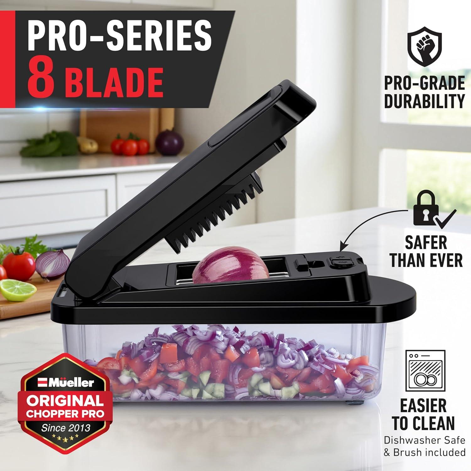 image:imageMueller ULTIMATE 12 Blade Vegetable Chopper Mandoline Slicer and Spiralizer Dicer Grater Kitchen Essentials amp Accessories BlackBlack