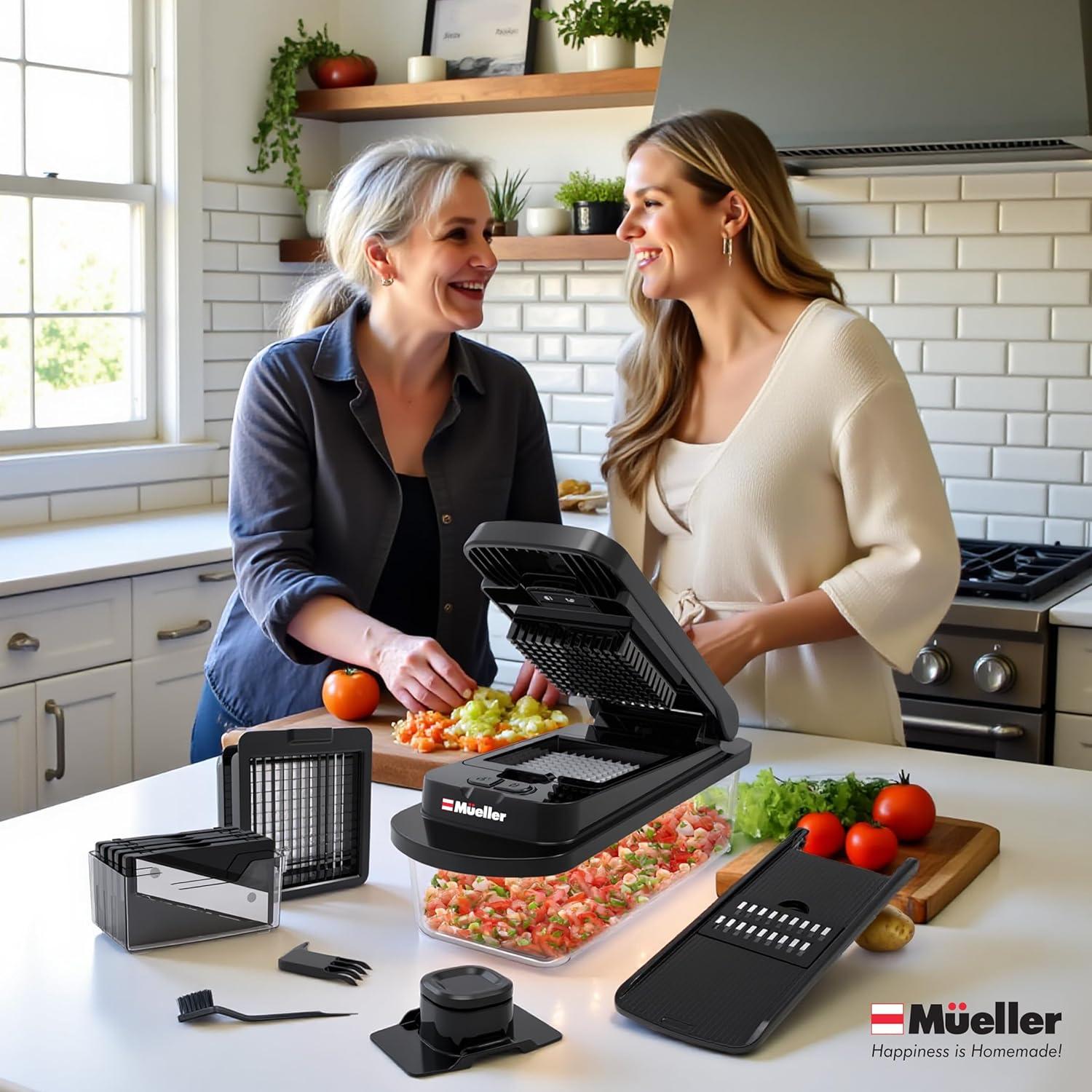 image:imageMueller ULTIMATE 12 Blade Vegetable Chopper Mandoline Slicer and Spiralizer Dicer Grater Kitchen Essentials amp Accessories BlackBlack