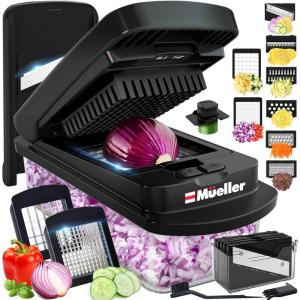 image:imageMueller ULTIMATE 12 Blade Vegetable Chopper Mandoline Slicer and Spiralizer Dicer Grater Kitchen Essentials amp Accessories BlackBlack