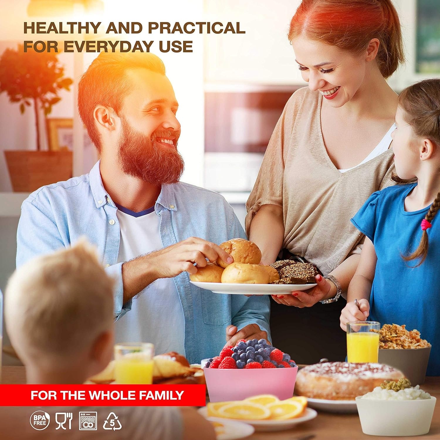 image:imageMueller Mixing Bowls 4Piece Nesting Bowls Set Food Prep Bowls European Made Microwave and Dishwasher Safe Mixing Bowl Set