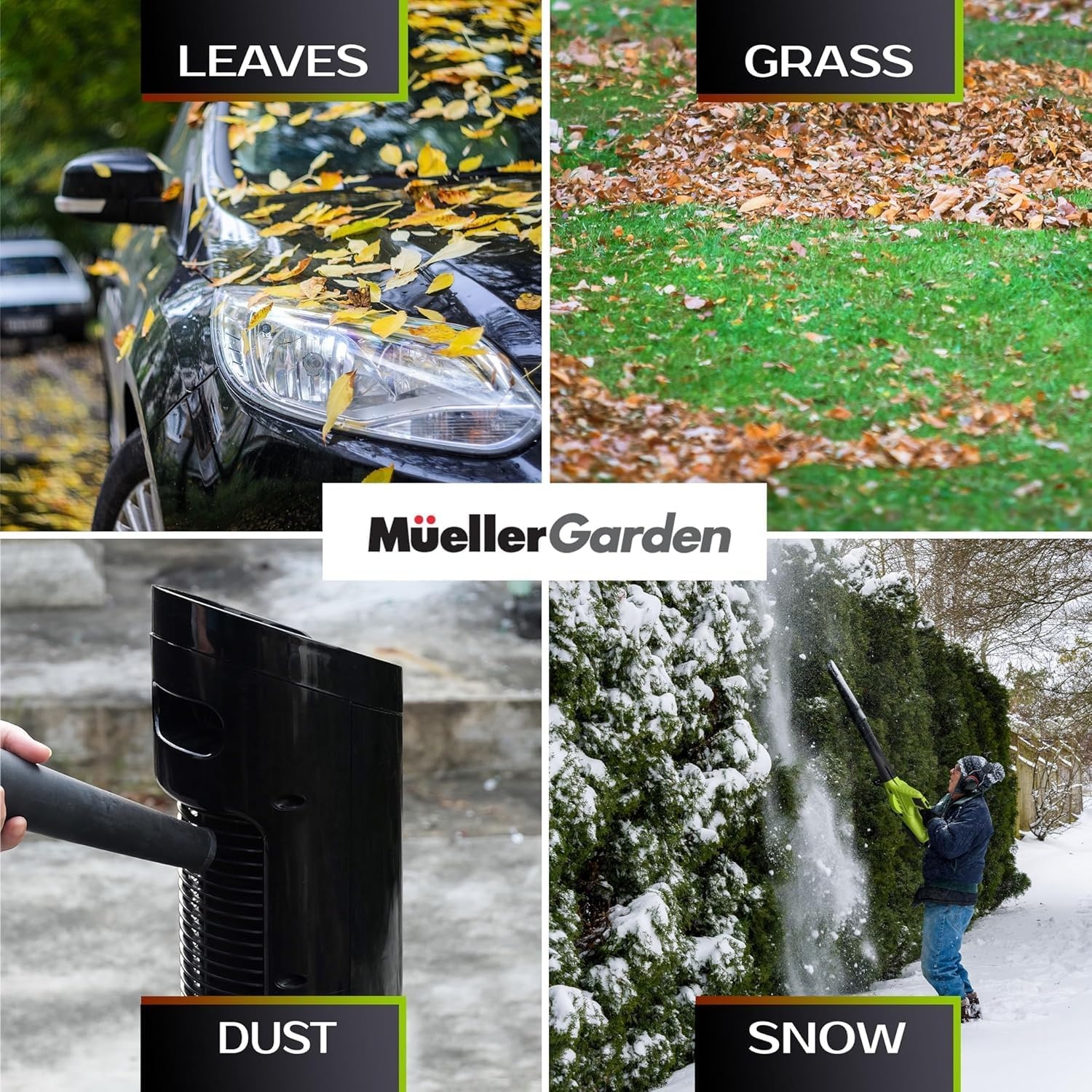 image:imageMueller UltraStorm Cordless Leaf Blower 2 Batteries Included for 2X Runtime 140 MPH 20V Brushless Motor 33 lb Lightweight 2Speed Variable 1Hour Fast Charge for Lawn Patio Driveway amp SnowGreen