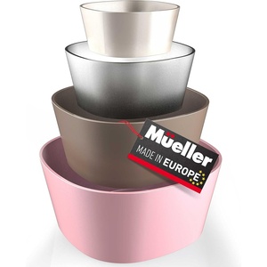 image:imageMueller Mixing Bowls 4Piece Nesting Bowls Set Food Prep Bowls European Made Microwave and Dishwasher Safe Mixing Bowl Set