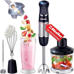 image:imageMueller Multistick 800W 5in1 Immersion Blender Handheld 12 Speed Hand Mixer  Turbo Boost Heaviest Duty Copper Motor Titanium Blades Hand Blender Milk Frother Wand Whisk Kitchen Gadgets BlackBlack
